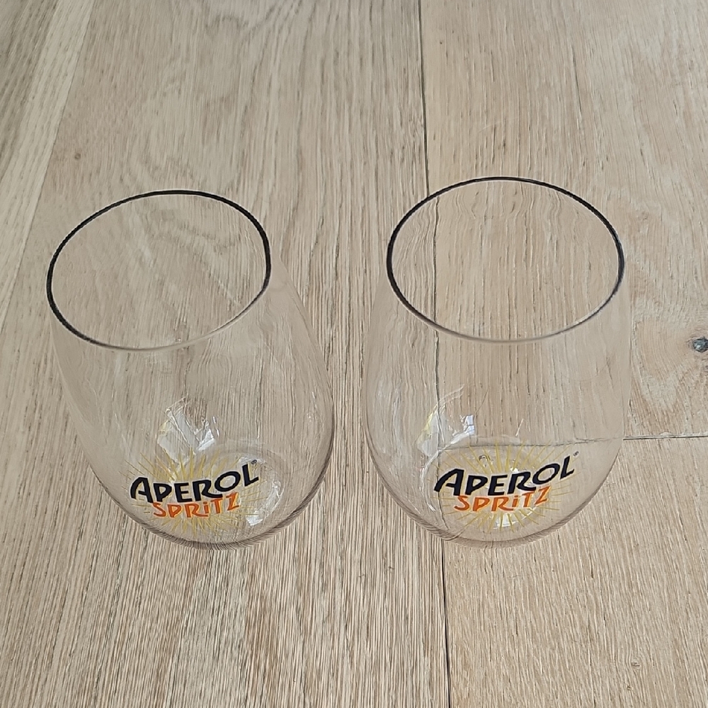 NWD Aperol Spritz Plastic Glasses Set Of Two (2)